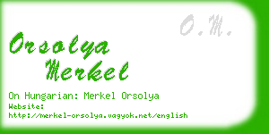 orsolya merkel business card